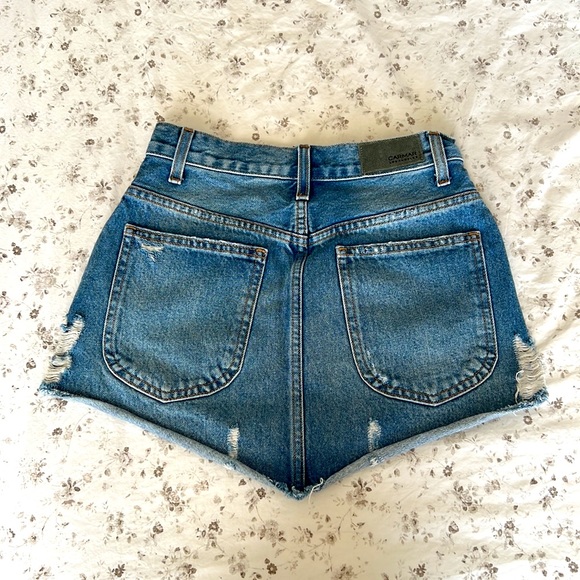Mini V Cut Jean Skirt - Picture 2 of 4